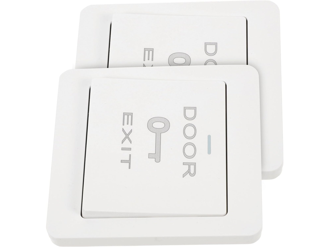 Botão De Saída Campainha Com Placa Parede Em Pp Design Grade, Prático E Conveniente, Pacote Com 2 Peças