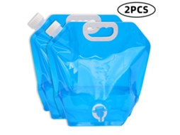 Sacola De Água Plegável 2 Peças 10l Camping Outdoor