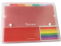 Bolsa organizadora portátil Pretyzoom com botões, espaçosa e com várias camadas, ideal para guardar arquivos.