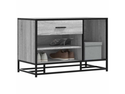 Vidaxl Banco Para Calçado Sonoma 80x40x53,5 Cm Madeira Metal Cinzento