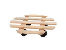 Soporte Macetas Ruedas Madera 35 Cm IPAE-PROGARDEN