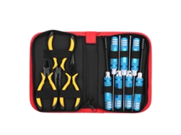 Yuru kit de Ferramentas de Reparo com Chaves Hexagonais, Alicate e Afiadora em Aço Rápido para Casa