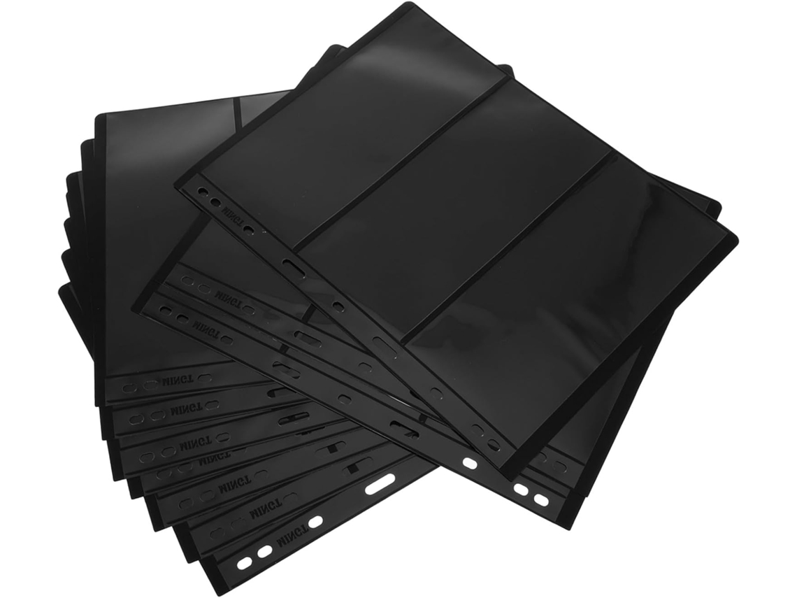 Gririw Páginas Internas Para Álbum De Timbres Grosse Capacité 3 Rangées Et 9 Trous Pour Collectionneurs 10 Pcs