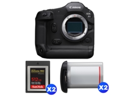 Eos R1 + 2 Sandisk 512gb Extreme Pro Cfexpress Type B + 2 Canon Lp e19 + Ebook “20 Dicas para Fotos Que Impressionam” CANON