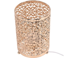 Abajur decorativo de mesa, luz noturna com intensidade continuamente ajustável, cúpula de ferro esculpida, fonte de alimentação.