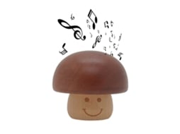 Laxiscreed Caixa De Música Em Forma De Cogumelo De Madeira Para Sala Ou Presente