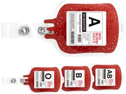 Conjunto De 4 Porta Crachás Retráteis Enfermeiros, Em Acrílico Vermelho Com Clipe De Metal Design Versátil E
