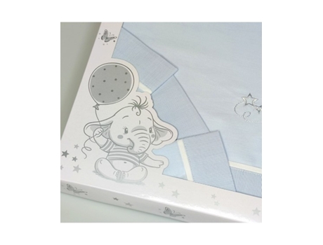 Conjunto de lençóis de berço Urso Azul 060X120 Cm MARTIFANEL