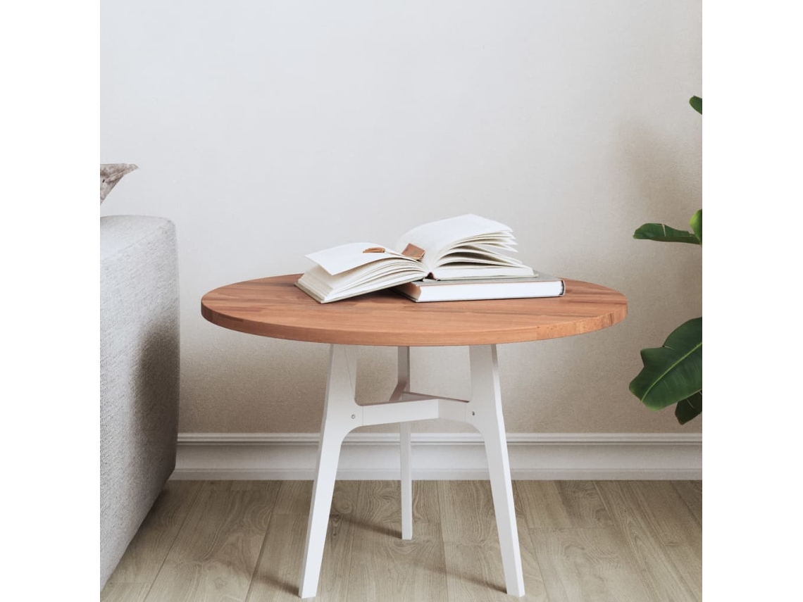 Vidaxl Tampo De Mesa Redondo Ø50x1,5 Cm Madeira De Faia Maciça