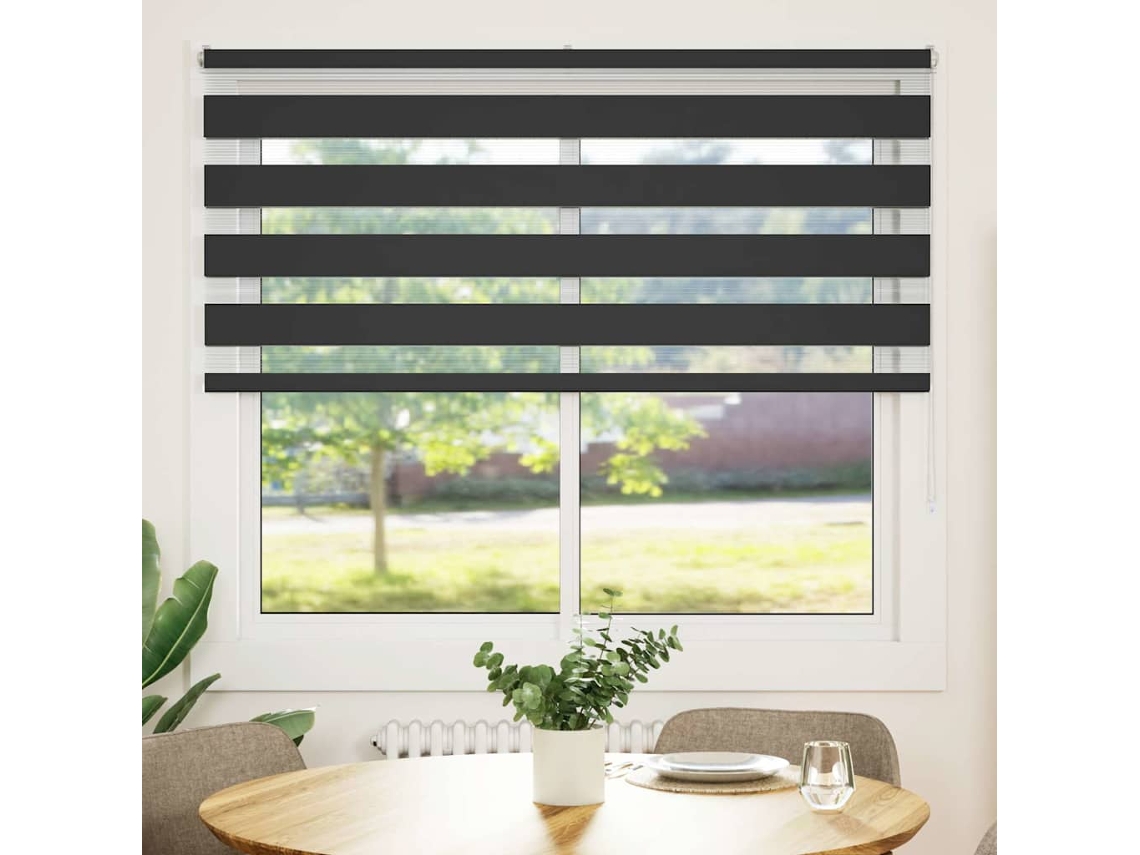 Vidaxl Cortina De Zebra 155x100 Cm Largura Do Tecido 150,9cm Poliéster