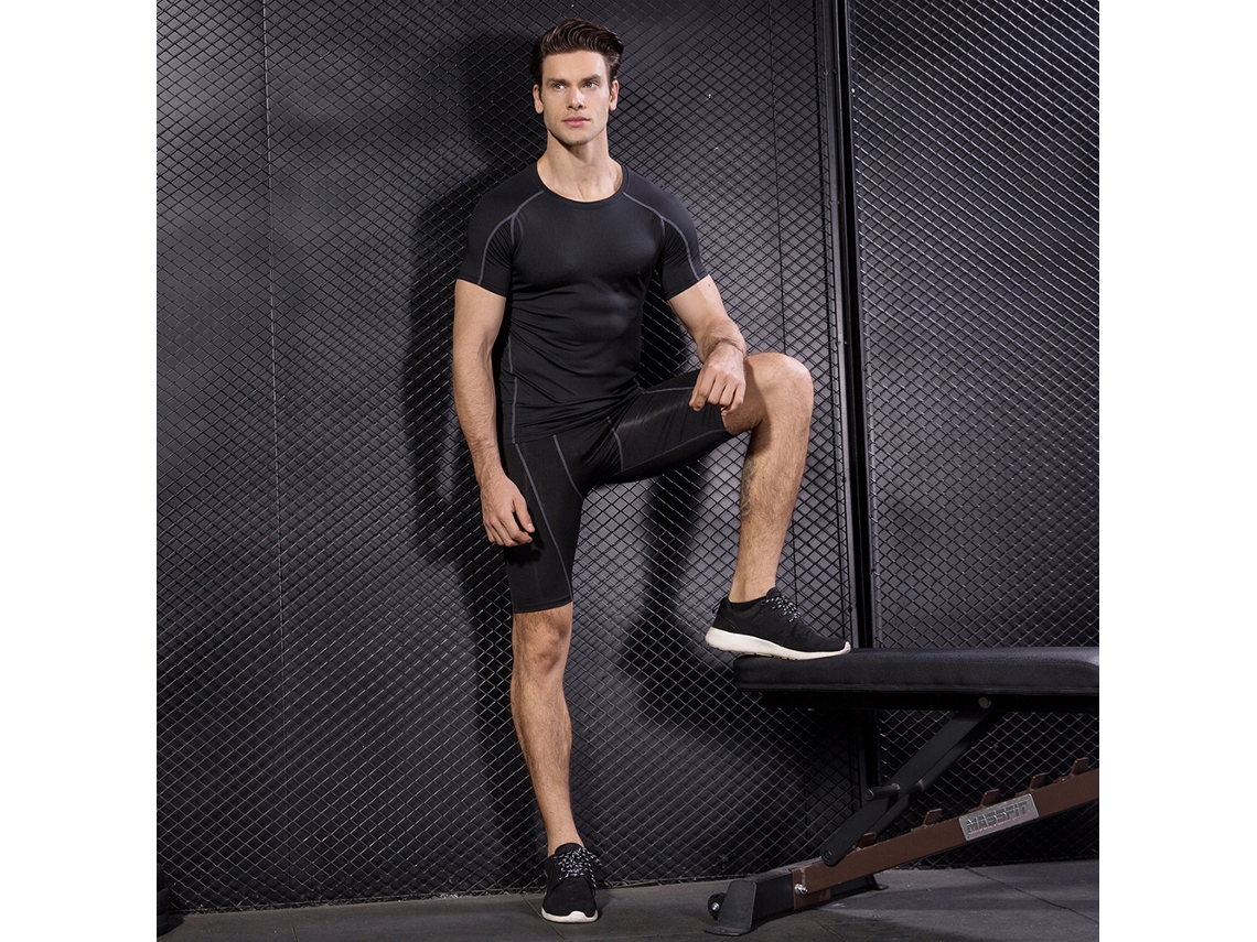 Kklv-pacote De 3 Camisetas Masculinas De Manga Curta Compressão Secagem Rápida Para Corrida, Fitness E Treinamento Camiseta Base