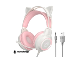Headset Gaming Com Microfone Led Design Com Orelhas De Gato