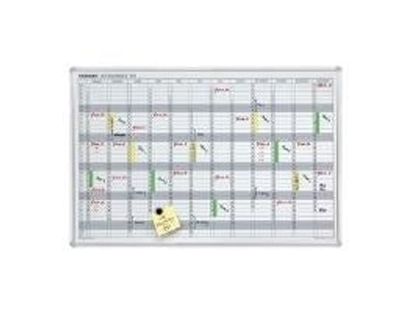 Calendário anual, quadro de planejamento Jetkalender® Jk703 Ímã branco 90 cm x 60 cm Franken