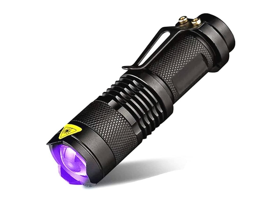 Lanterna Led Lanterna Com Função De Zoom Mini Lanterna De Luz Negra Preta Yunzii