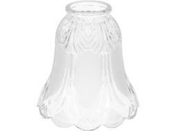 Cúpula De Vidro Transparente De Substituição Em Formato De Sino Com Flor-de-lis.