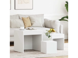 Vidaxl Mesas De Encastrar 3 Pcs Madeira Processada Branco