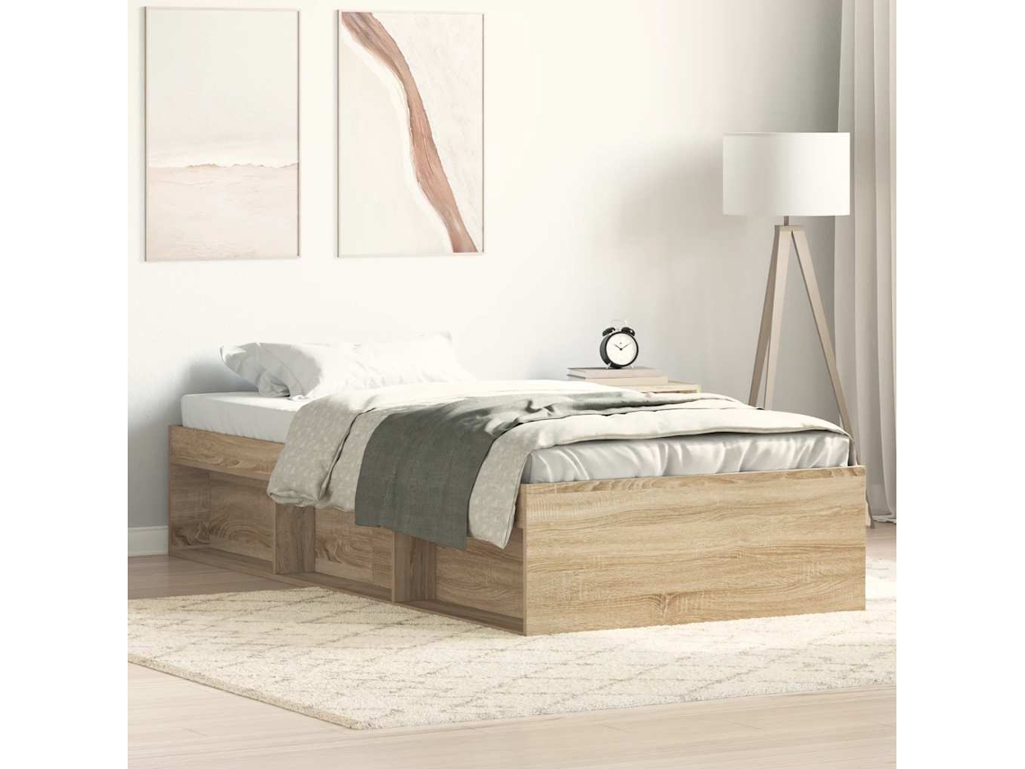 Vidaxl Estrutura De Cama 90x190cm Carvalho Sonoma