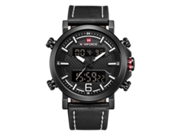 Relógio Eletrônico Masculino de Pulseira Pu Resistente À Água 30m com Calendário