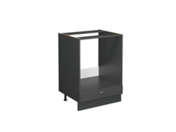 Móvel Para Forno Fame Line, 60cm, Pt Carvalho, Anthrazit Dourado Landhaus, Antracite, Vicco