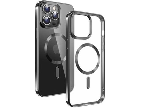 Capa para iPhone 15 Pro Max SWISSTEN MagS Metallic Transparente