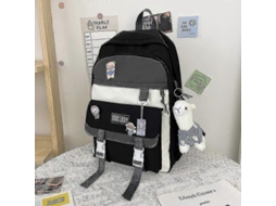 Mochila De Estudante Com Contraste De Cores, Mochila De Computador Para Meninas, Mochila De Alta Capacidade Olysi Shop