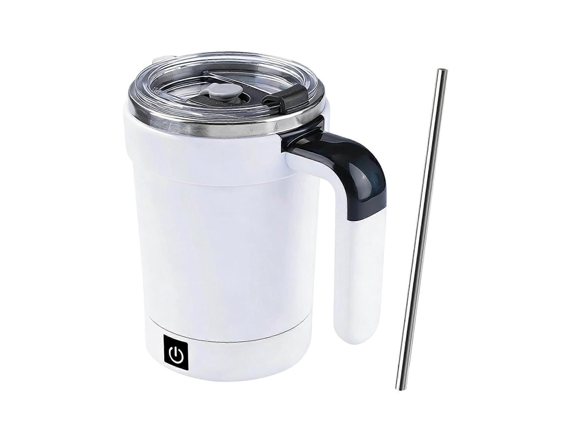 Copo Misturador Automático de Metal de Alta Qualidade, Branco, com Visor de Temperatura Led Integrado. TAISHENGDA