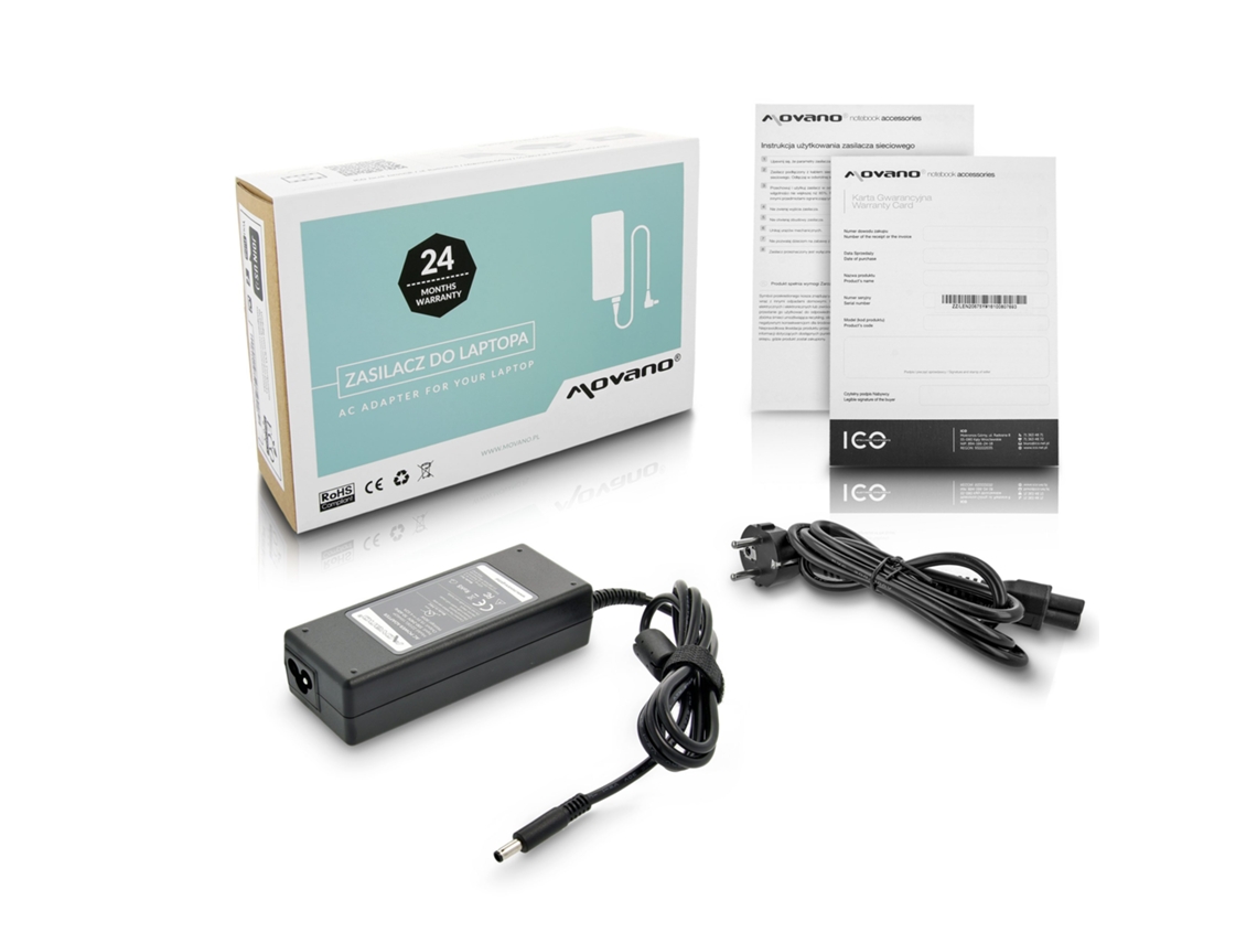Carregador Movano 19,5 V 4,62 A 90 W para Dell (4,5 x 3,0 mm)