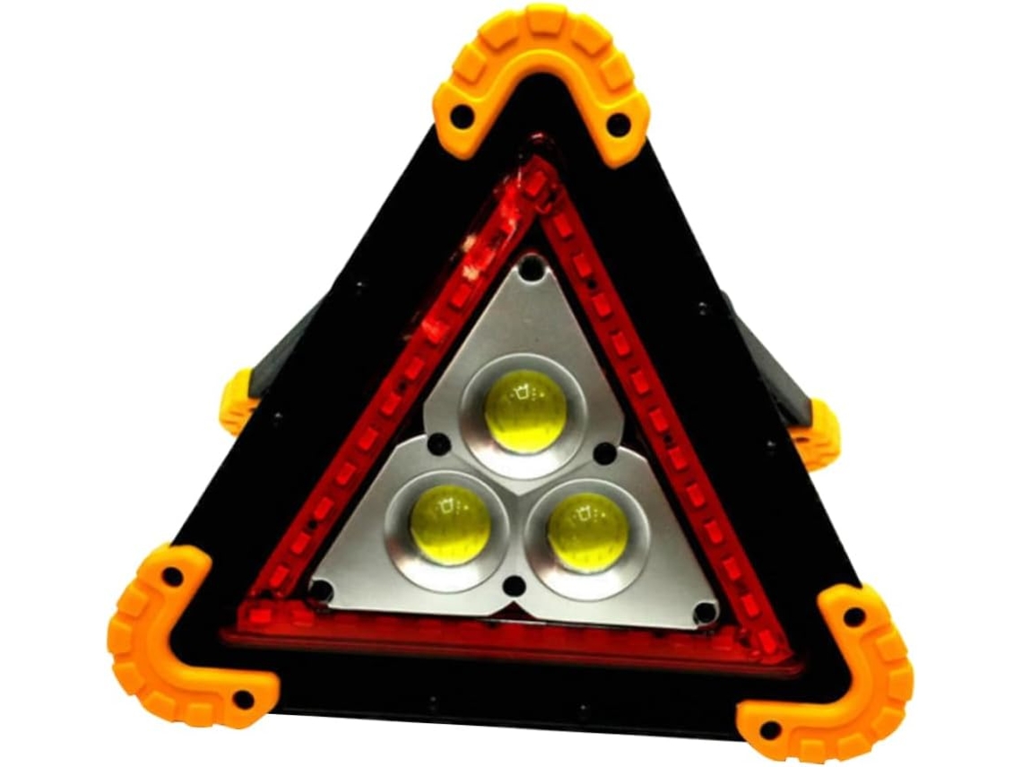 Sinalizador De Estrada Triangular Soimiss Cob Led 50w Bateria Não Incluída