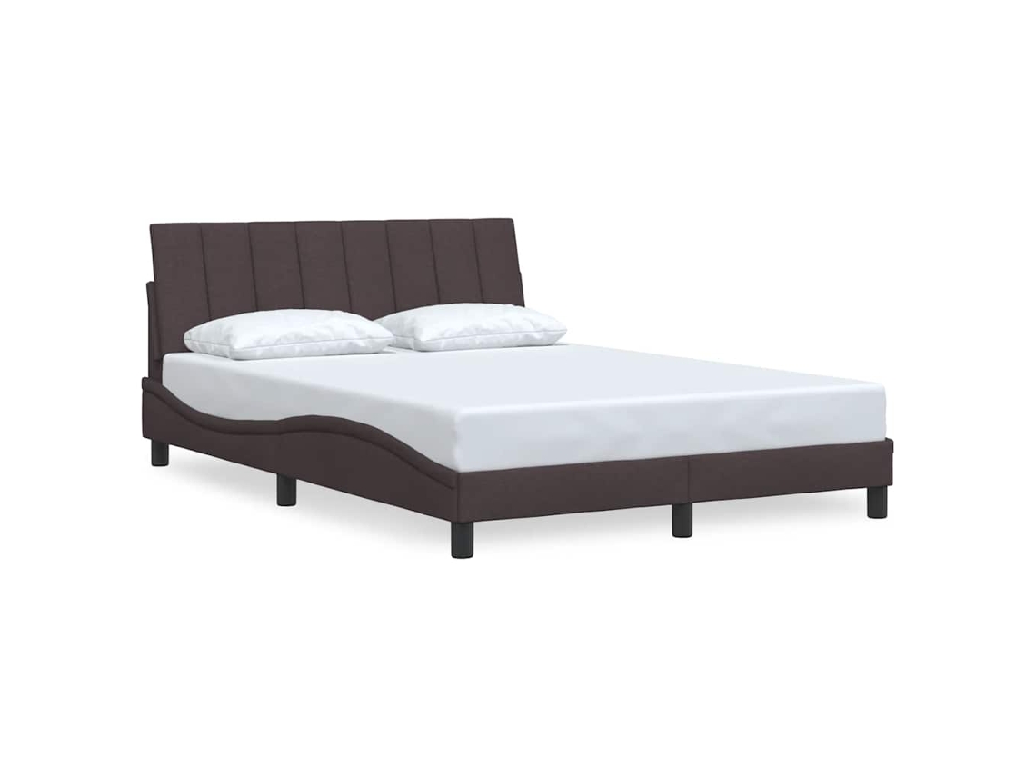 Bed Frame, Bed Frames Vidaxl Marrom Tecido (140 X 200 Cm)