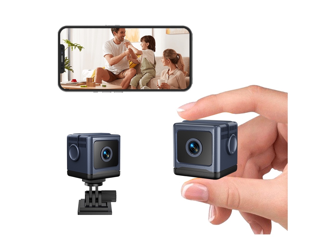 Mini Câmera De Vigilância Com Detecção De Movimento Via Wi-fi (preta)