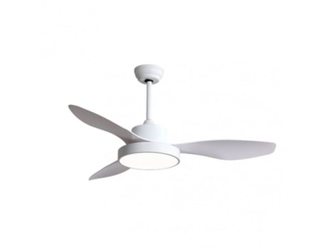 Ventilador Hayate Dc 48W Branco 39/54X120X120Cm 3000-4000-6000K com Controle Memória e Temporizador FABRILAMP