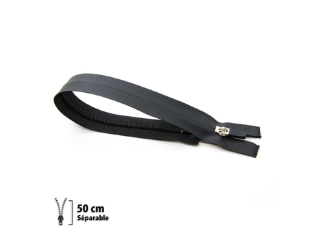 Fecho Éclair Eclair Z44 Preto 50 Cm Impermeável Separável