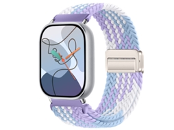 Pulseira de nylon com fecho magnético para Xiaomi Mi Band 10 Pro, Huawei Fit 5, Redmi Watch 4 5 6 - Violeta