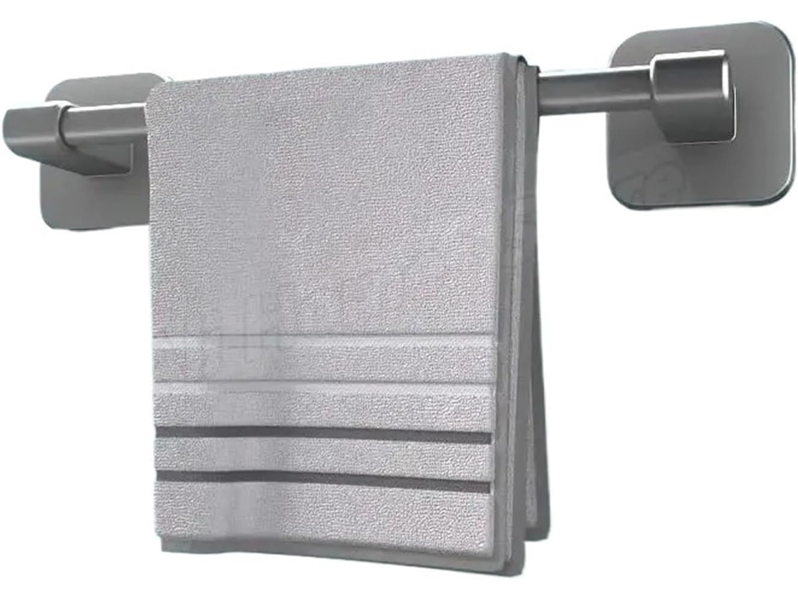 Suporte De Toalhas Autoadesivo Para Banheiro, Montado Na Parede, Sem Necessidade De Furar, Prateleira Horizontal De