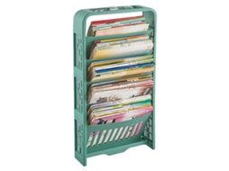 Estante de Livros para Aula com Grande Capacidade Multicamada Organizador de Livros para Estudantes Lar Verde