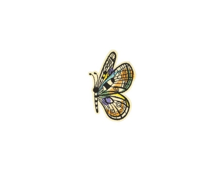 Ecusson Termocolante Cor Natural Borboleta 4,5cm X 5cm Mdc