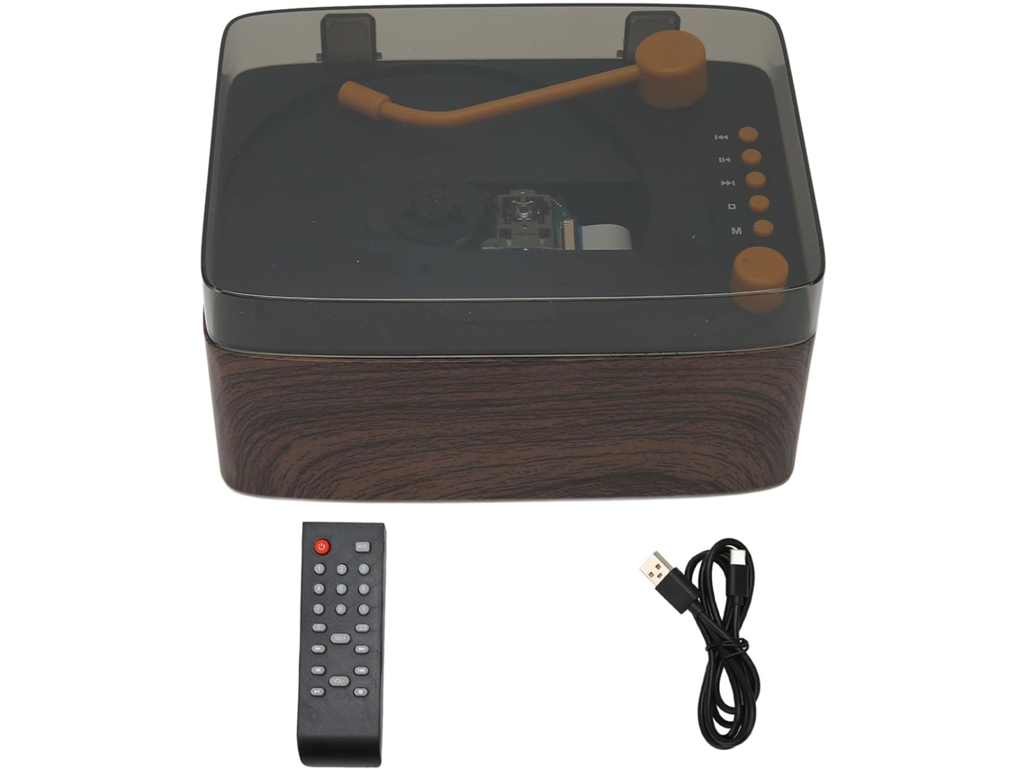 Caixa De Som Hifi Portátil Recarregável Vintage Com Bluetooth E Leitor De Cd Para Casa, Carro E Viagens