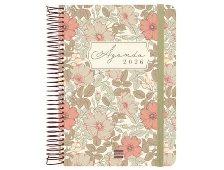 Agenda Finocam Cloe A5 15,5 X 21,2 Cm Castanho 2026