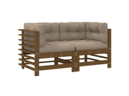 Corner Sofa, Corner Sofas Vidaxl Marrom Madeira De Pinho (n/a)