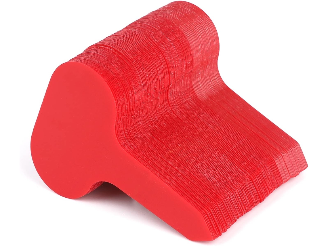 Pacote Com 100 Etiquetas De Plástico Vermelho Para Plantas E Ervas.