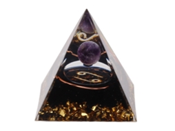 Pirâmide Orgonite 5cm Cristal Câncer Energia Positiva