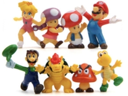 Conjunto de Figuras OEM Super Mario Yoshi Luigi (8 unidades - 3.8 - 5.3cm)