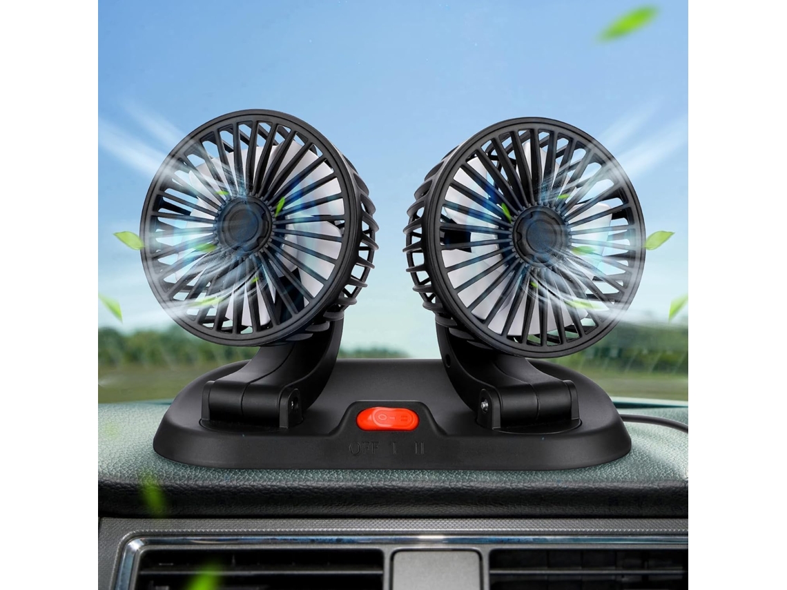 Ventilador De Mesa Portátil Usb Para Carro E Escritório, Com Duas