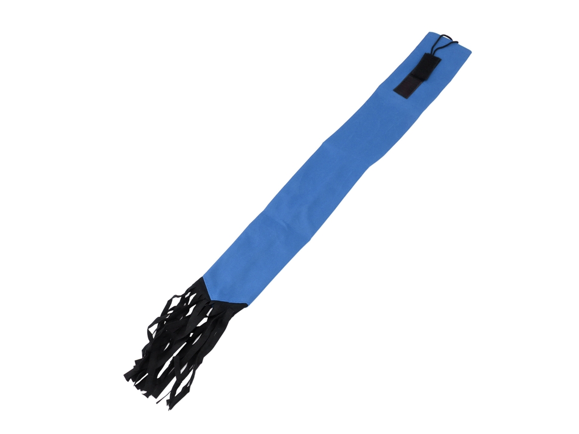 Bolsa de Proteção para Cauda de Cavalo em tecido com franja e velcro azul