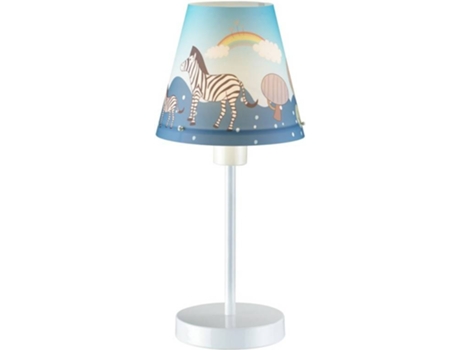 Candeeiro de Mesa  Cebras (Azul - E14 - 40 W - Plástico)