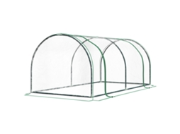 Estufa Externa Transparentes De 200x100x80 Cm Com Estrutura Aço E Cobertura Pvc Para Cultivo Plantas, Tomates
