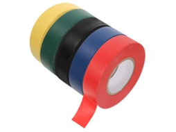 Fita Isolante De Pvc Colorida Em Formato Baqueta Para Eletricistas, Com 5 Unidades, Ideal Para Emendas E Proteção De