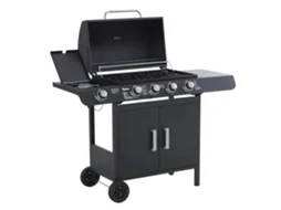 Barbecue a gás CHABERLU com 4+1 queimadores, termômetro, mesas laterais, armário, rodas