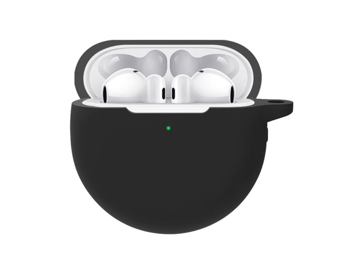 Capa De Silicone Com Gancho Para Huawei Freebuds 4e/4 Preto Brilvibera