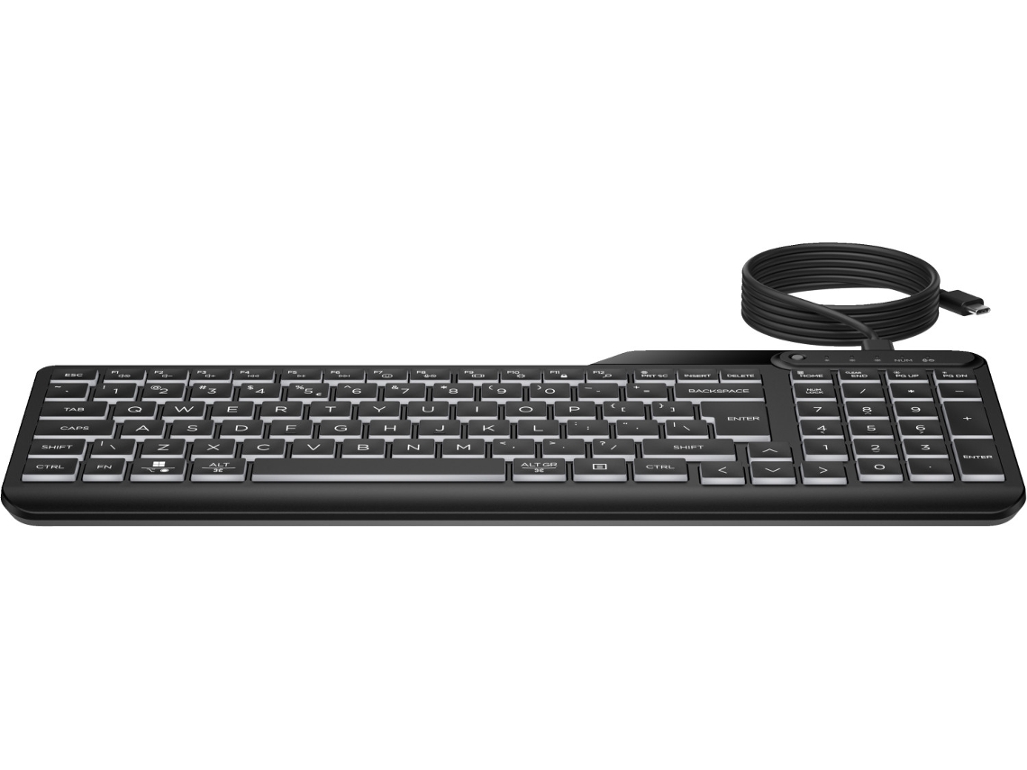 Teclado com fio HP 400 retroiluminado